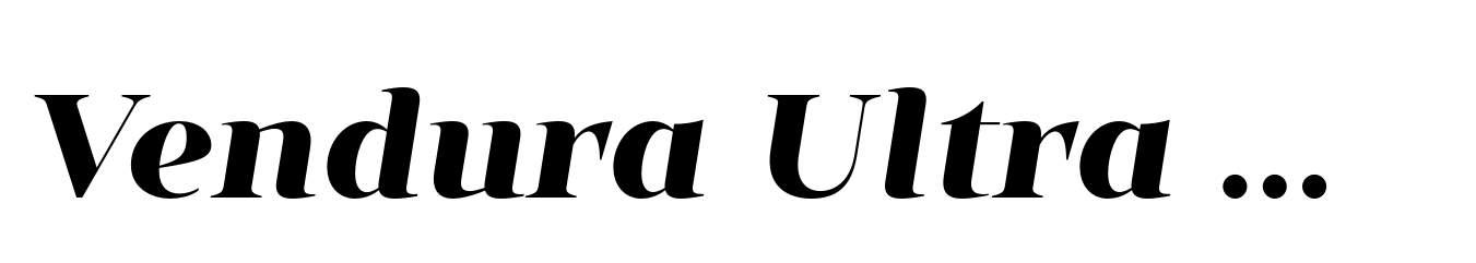 Vendura Ultra Bold Italic